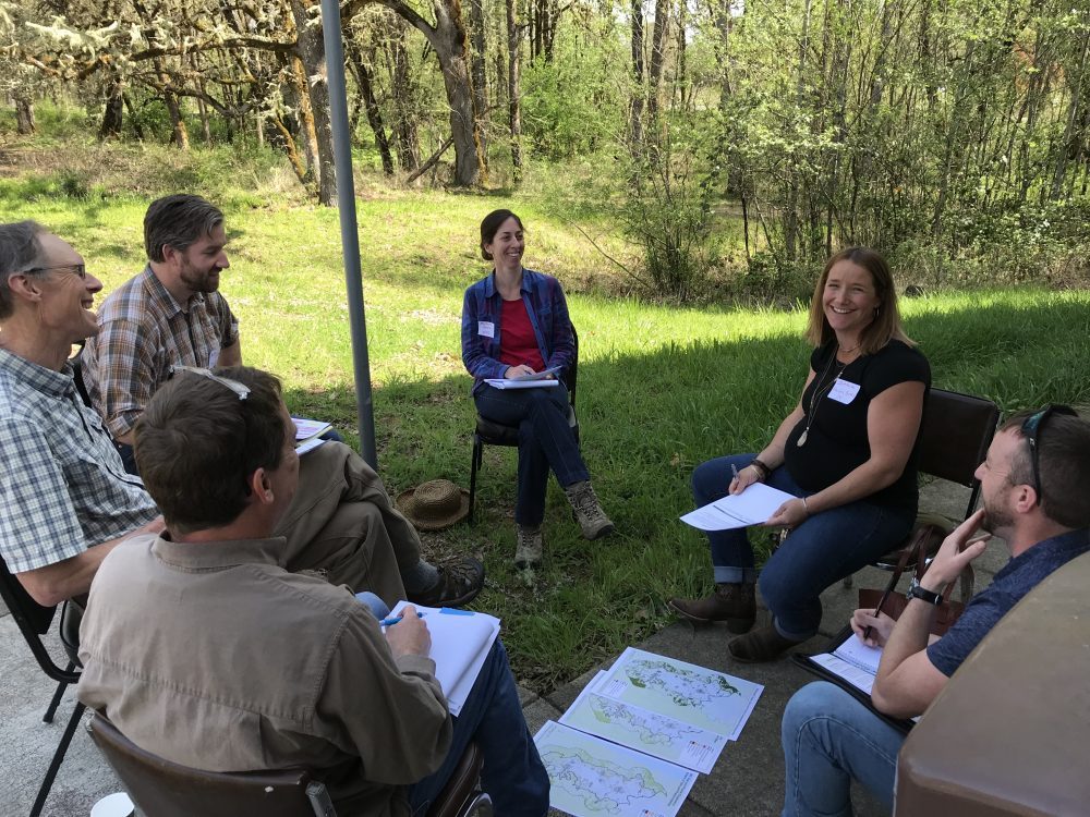 Working on the Willamette plan<br> Photo by Jeff Krueger