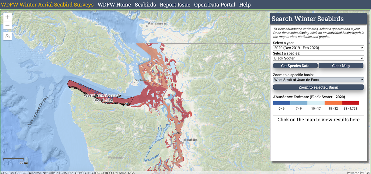 WDFW's interactive web map