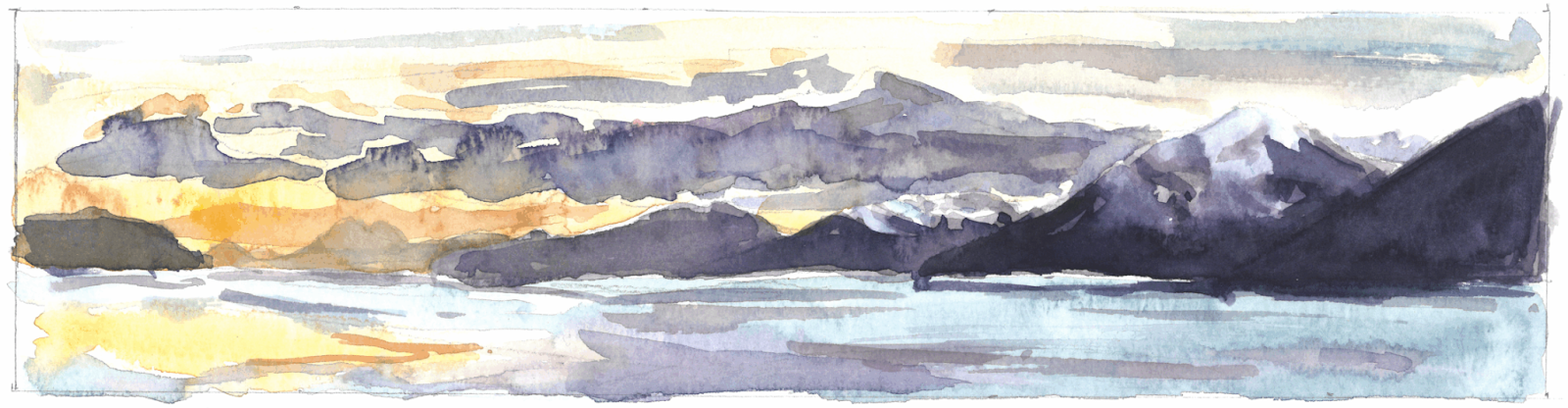 Painting of a sunset over Cordova.