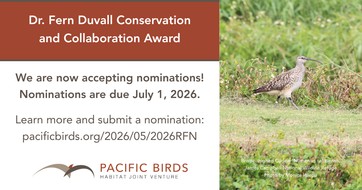 This infographic encourages people to submit nominations for the Fern Duvall award.