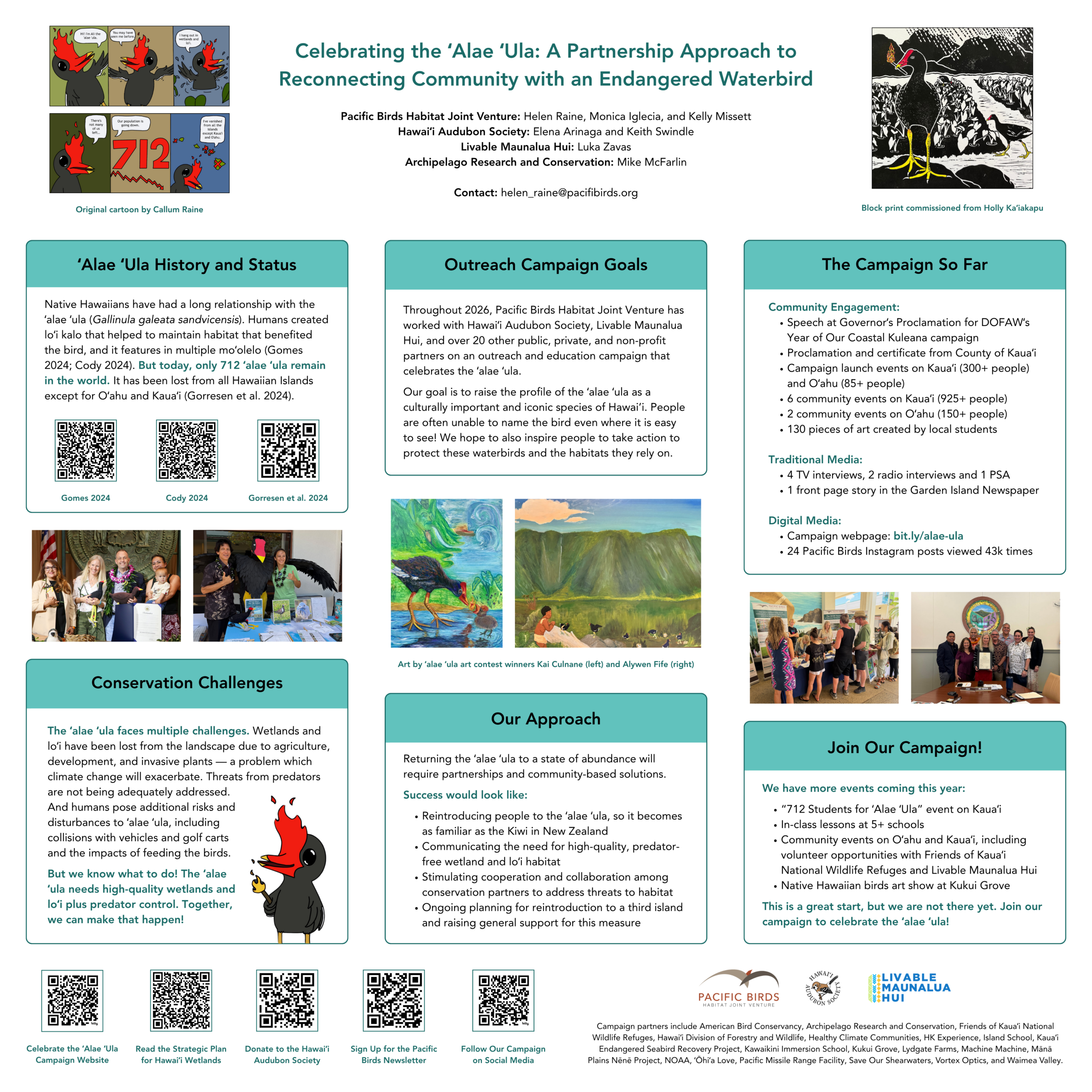 2026 Pacific Birds HCC Poster - ʻAlae ʻUla