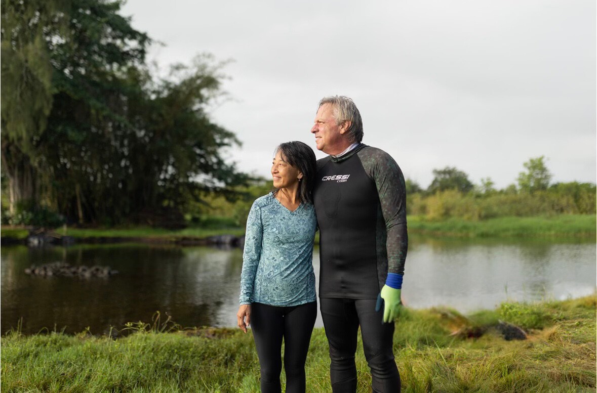 Aina Hoola Initiative Kumiko and Patrick Mattison founded ʻĀina Hoʻōla Initiative. Credit: ʻĀina Hoʻōla Initiative.