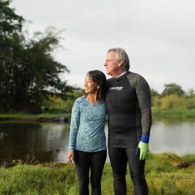 Kumiko and Patrick Mattison founded ʻĀina Hoʻōla Initiative. Credit: ʻĀina Hoʻōla Initiative.