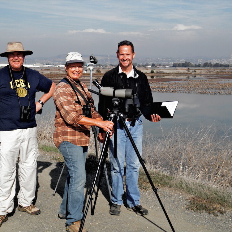 Citizen Science volunteers conducting annual shorebird surveys in the Pacific Northwest.