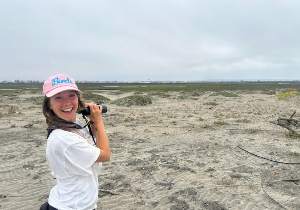 Nicole Bison birding in San Diego, California.
