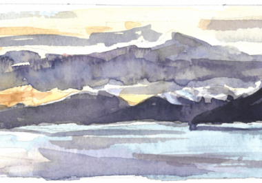 Painting of a sunset over Cordova.