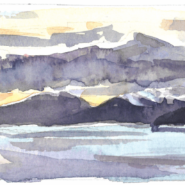 Painting of a sunset over Cordova.